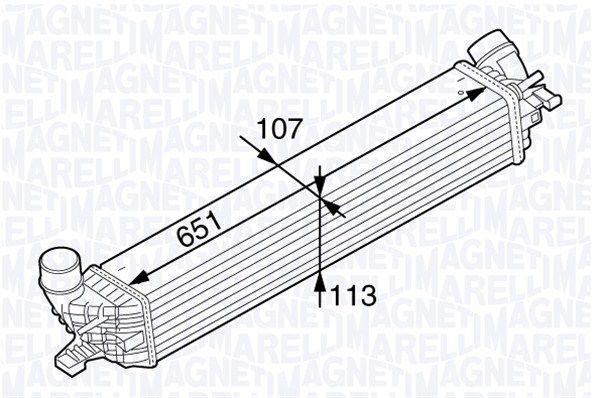 MAGNETI MARELLI tarpinis suslėgto oro aušintuvas, kompresorius 351319202640